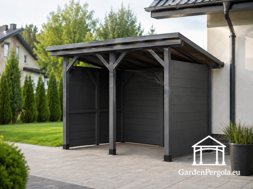 Drewniana osłona na kosze 3x3 m - garden gazebo pergola