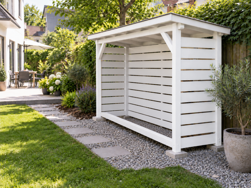 Mała drewutnia 1 × 2 m z jednospadowym dachem - garden gazebo pergola