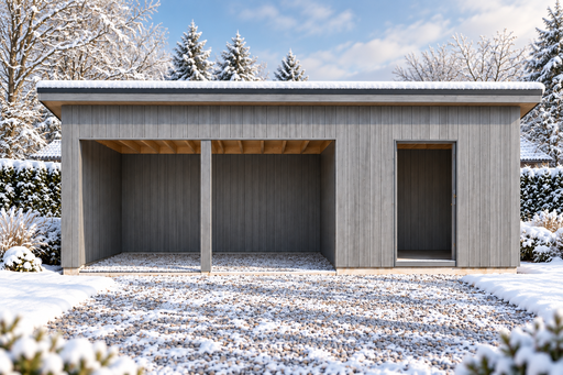 Drewutnia i schowek ogrodowy 4 × 6 m z jednospadowym dachem - garden gazebo pergola