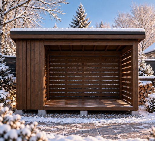 Drewutnia 2 × 3 m z jednospadowym dachem - garden gazebo pergola